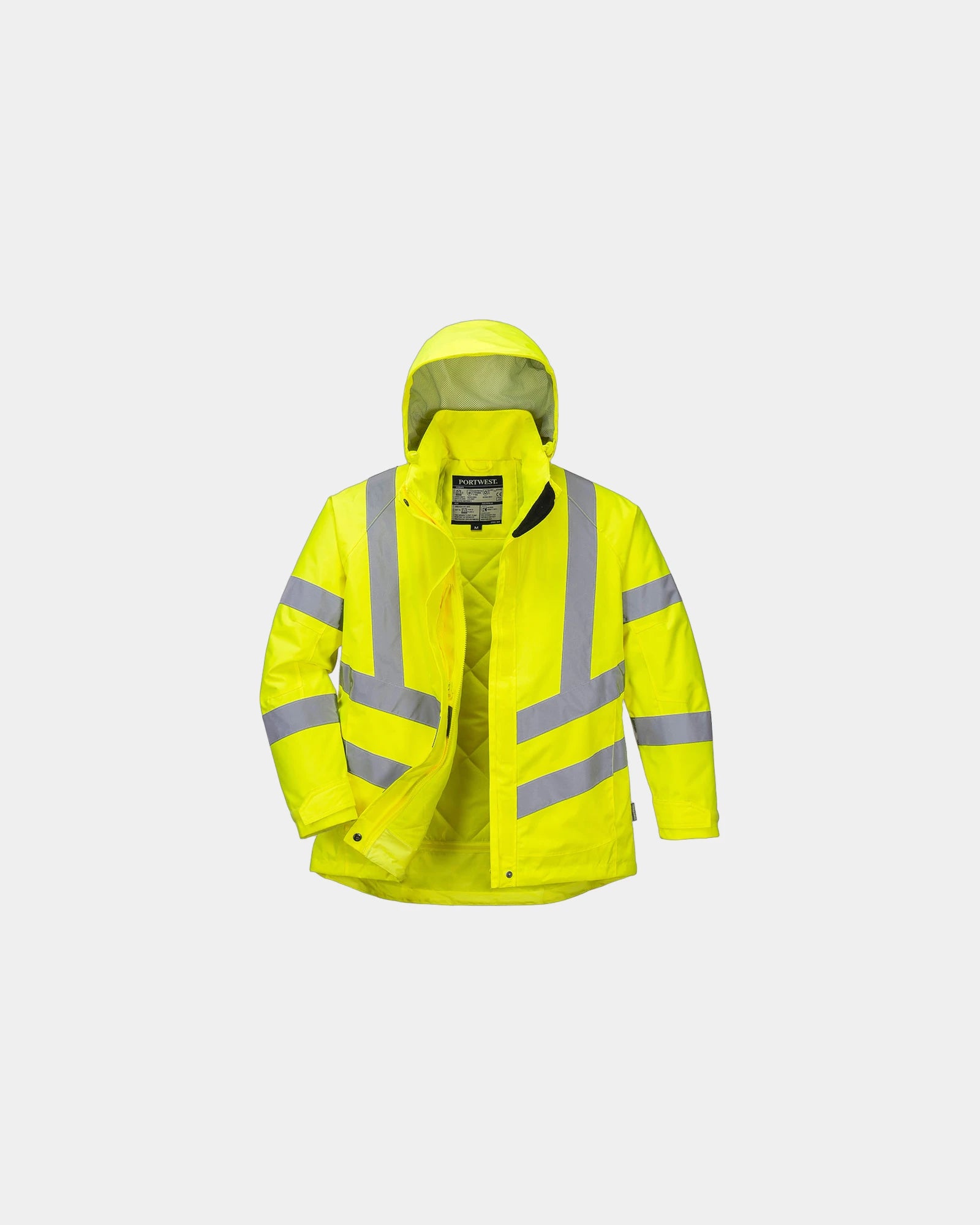 Parka winter hoge zichtbaarheid dames om te personaliseren - Geel